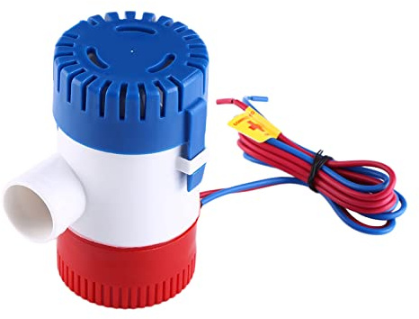 Aramox Bomba de Achique, 12V 3A 1100 GPH Bomba de Enfriamiento de Agua Marina Eléctrica Bomba de Achique Totalmente Sumergible para Yate