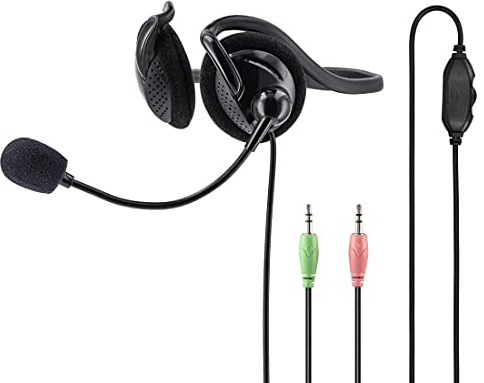 Hama NHS-P100 Neckband PC Headset, Stereo, Black, 3.5 mm