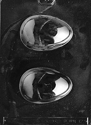 Grandmama's Goodies E123 Medium Hollow Easter Egg Chocolate Candy Soap Mold with Exclusive Molding Instructions … (Pack of 3)