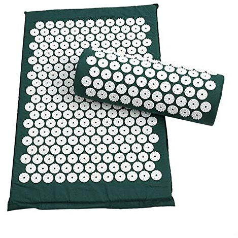 SHOUJIK Acupresion Espalda Esterilla Masaje Acupresion para El Dolor De Espalda y Cuello Dolor Ciático Insomnio Alivio Muscular Relajación For Acupresion Flor de Loto