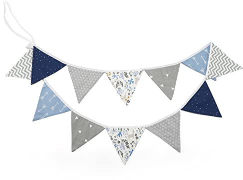 G2PLUS 3.3M Banderines Guirnalda de Banderines,Banderines de Tela,Guirnalda Fiesta,Triángulo Multicolor Decoración Colgante de Boda Bautizo Fiesta Cumpleaños Navidad