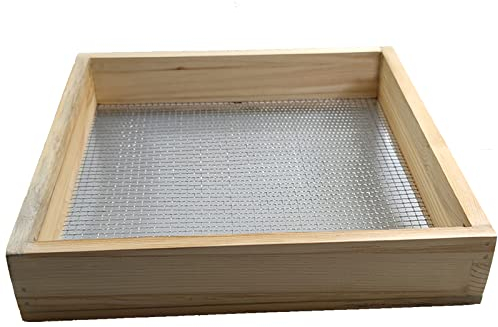 MLZYKYJZ Gartensieb, Sieb Garten Bodensieb Holz-Schmutzsieb Handgeführtes Durchwurfsieb für Erde Gartensieb aus Zedernholz zum Sieben von Erde, Schmutz, Torfmoos und Mehr