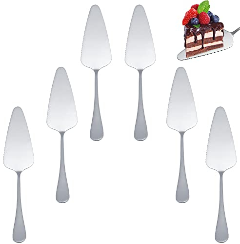 LUPATDY 6 Stück Tortenheber Edelstahl Profi Tortenschaufel Kuchenheber mit Feinem Wellenschliff für Küchen Restaurants Partys Spülmaschinenfest Tortenheber