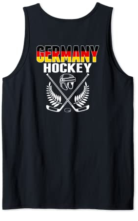 Deutschland Eishockey Fans Trikot Deutschland Flagge Puck Hockeyschläger Tank Top