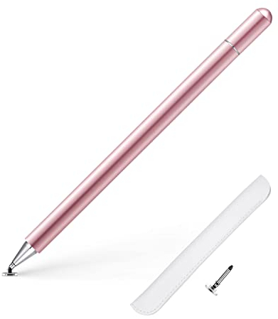 Stylet pour tablette tactile compatible avec tablettes, téléphone portable, iPhone, iPad, Samsung Galaxy, Surface, Lenovo, Xiaomi, Chromebook, Android iOS, etc., or rose