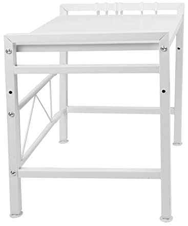 HUOLE Soporte Extensible para Microondas,Soporte para Microondas, Estante de Horno para microondas para Cocina,Organizador Estanteria Cocina,Cargar los Portes 25kg40/64 * 45 * 36,5 cm-Blanco