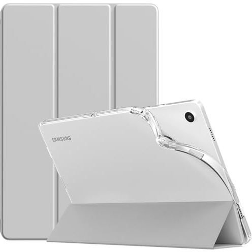 TiMOVO Hülle für Samsung Galaxy Tab A9+/A9 Plus 11 2023 SM-X210/X216/X218, Dünn Weich TPU Schutzhülle mit Transluzent Matt Rückseite für Galaxy Tab A9+ Tablet, Auto Schlaf/Aufwach, Silber Grau
