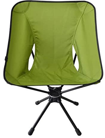 MOBAAK Campingstuhl Klappstuhl Outdoor-Klappstuhl Campingstuhl 360 Grad Drehbarer Lounge-Stuhl Leichter Tragbarer Angelstuhl Aluminiumstuhl Strandstuhl Camping Stuhl (Color : Grün)