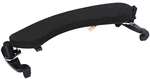 Violine-Schulterstütze, Schwarze Kunststoff-Schulterstütze mit Schwammoberfläche für Violine-Musikinstrumenten-Zubehör (4/4 Violine Anti-Wolf-Schulterstütze