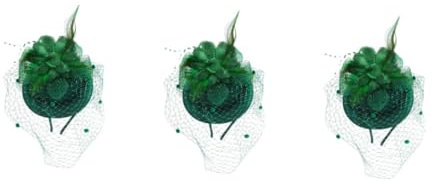 Baluue 3stücke Fascinator Haarclip Mit Netz Und Federakzenten Elegantes Stirnband Für Hochzeiten Und Besondere Anlässe Vintage Design Dunklem Leicht Und Atmungsaktiv