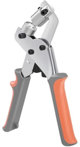 Pinze Per Occhielli Professionali, Set di Occhiellatrice per Teloni con 400 Occhielli (Ø 10mm) Set di Occhiellatrice, Pinze per Occhielli Metallic Per Telone In Pvc Pelle Cartone Tessuto Metallico