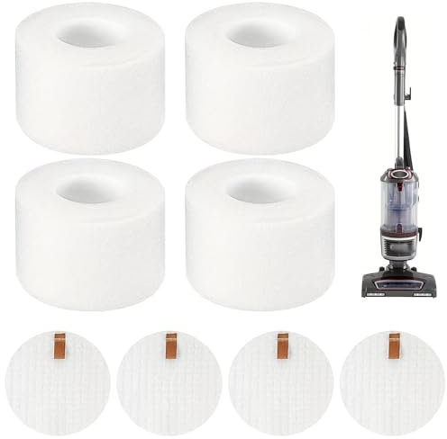 4 Pack Replacement Filter Compatible with Shark, Mellbree NZ801UK Filter Compatible with Shark Hoover Lift Away Vacuum Cleaner NZ801ukt, NV680, NV681, NV682, NV801, N803, UV810, AZ910