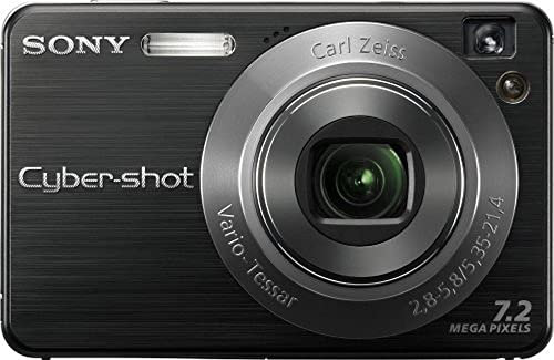 Sony Cybershot DSC-W120 Digital Camera 7.2MP with 4x Optical Zoom with Super Steady Shot Black (Renewed)