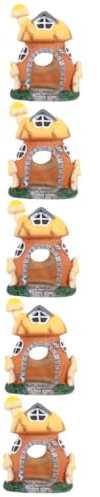 Toddmomy 5pcs Aquarium Cave Decor Resin Fish House Resin Shrimp Hideout Aquarium Decorations