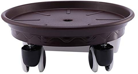 YARNOW Bandeja para Macetas con Ruedas Plástica Duradera Depósito Agua Fácil De Traslada