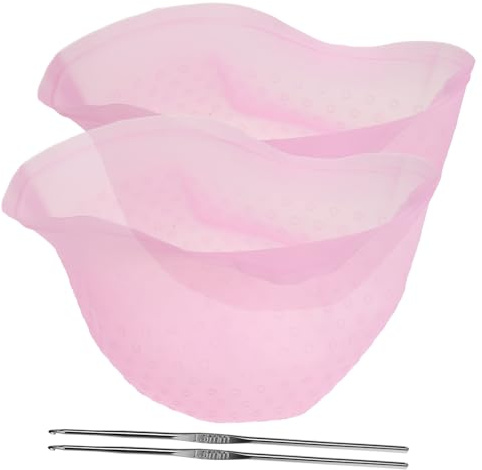 ASAKKURA 2sets Cappuccio Per Evidenziazione Silicone Riutilizzabile Con Ganci Per Tecniche Di Colorazione Dei Adatto Tutti Tipi Di Materiale Morbido e Confortevole Per Parrucchieri e Uso