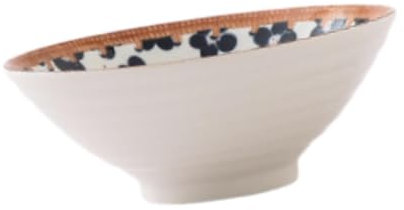 HGZLQKD Noodle Soup Bowl Home Use Soup Basin for Udon Soba Pho,Unbreakable Ceramic Salad Noodle Bowl, Style A