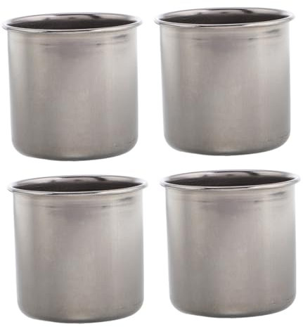 BUGUUYO 4pezzi Bicchieri in Acciaio Inossidabile per Ragazzo Ragazza Tazze in Metallo per tè Vino e Bordi Lisci e Design Multifunzionale