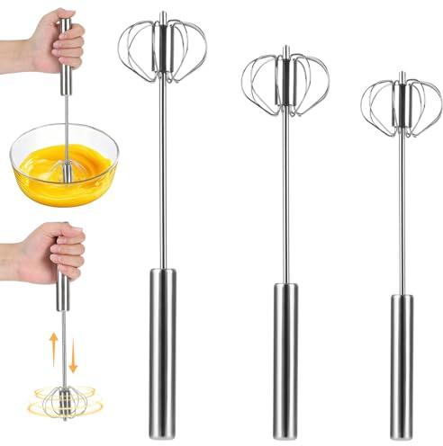 3 Stück Halbautomatischer Schneebesen, 10 in, 12 in, 13 in