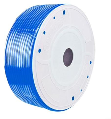 Tuyau à air flexible en polyuréthane pour tuyau d'air 4 mm x 2,5 mm de diamètre intérieur, 160 m, tube pneumatique transparent pour système de compresseur d'air, résistant à la température (bleu)