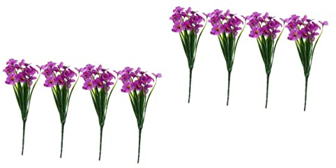 ULTECHNOVO 2 Juegos Conjunto Flores Artificiales Violeta Decoración Hogar Boda Oficina Fiesta