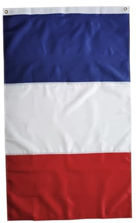 NASSMOSSE Drapeau français Couleurs Vives Fade DRAPEUR DE Jardin résistant 60x90 cm avec des œillets