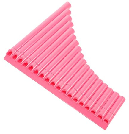 TOYANDONA Pink 16 Pipes Pan Flute Instrument for Beginners and Students, Professional Performance with Abs Resin Material, Versatile Use in School Concerts and Educational Settings