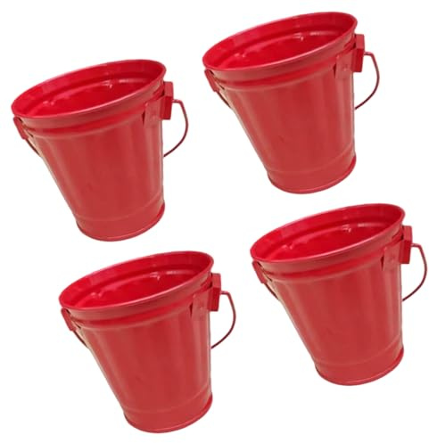 QUEENYARD Secchio per fioriere in metallo, confezione da 4 secchi colorati da giardino adatti per piantare e organizzare la casa composizioni floreali