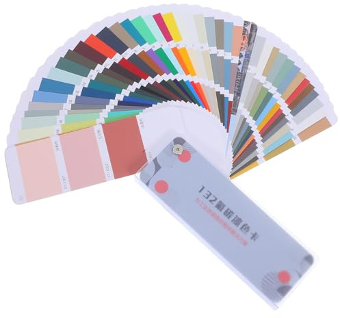 Anneome Paint Colour Sample Card Set 132 Colour Metallic Pearl Silver | Paper and Plastic Build, Precise Matching for Workshops and Construction, Easy to Carry, National Standards