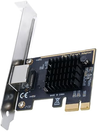 Tangxi 5Gb PCIe-nätverkskort, 5G Base T PCI Express Ethernet-adapter med RTL8126, Stöd för WOL, 5G 2,5G 1G/100Mbps NIC-kort RJ45-port, för PC Linux OS