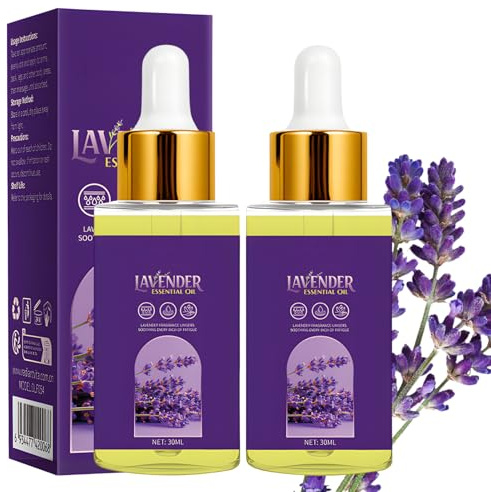 2 X 30 Ml Lavendelöl 100% Natürliches Blumig & Frisch ätherische öle Lavendel Für Diffusor, Luftbefeuchter, Entspannen, Massage, Bad