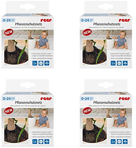 Reer 83221 Pflanzenschutznetz, Nylon, Ø 30 cm, schwarz (4 Stück)