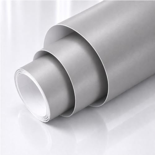 TipTopCarbon Möbelfolie selbstklebend matt - langlebige Möbel Klebefolie Grau 2m x 60cm - Klebefolie Küche - selbstklebende Folie Möbel - moderne Schrankfolie versch. Größen