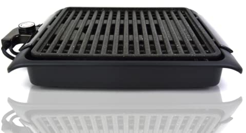 Barbacoa electrica Starlyf Smokefree Grill, Parrilla eléctrica libre de humo y olores,1250 W, Antiadherente, cocción uniforme, cocina carnes y verduras a la parrilla