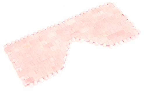 Masque pour les yeux en pierre, 8,2 X 3,7 pouces, masque pour les yeux de sommeil de refroidissement pratique et réutilisable efficace(Pink crystal)