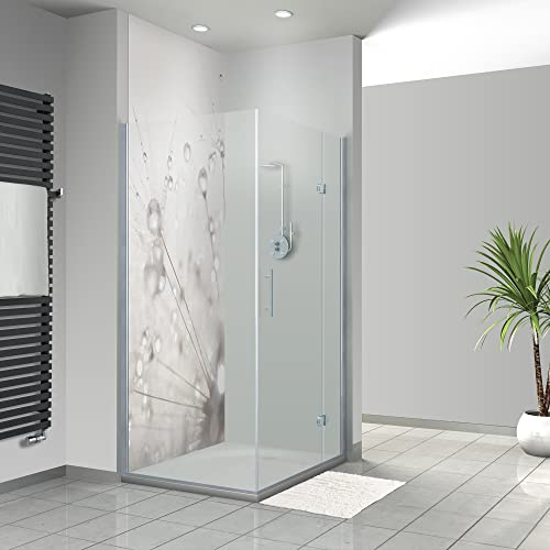 WANDFREUDE individuelle Duschrückwand Aluverbundplatte auf Maß (1 Stück - Morgentau - Seidenmatt) – Dusche Wandverkleidung Duschwandverkleidung Duschrückwände