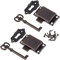 Cerradura de Puerta de Armario Antiguo, Cerradura Decorativa para Muebles con Llaves Y Tornillos, para Buzones, Armarios, Caja de Herramientas (2 Unidades)
