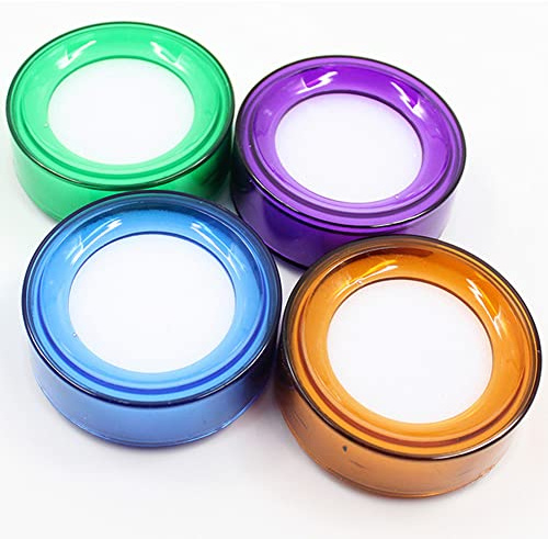 6Pcs Round Finger Wet Sponge with Plastic Case Bank Finance Department Office Supplies Fingertip Wet Tool for Counting Cash Money Papers Bills Documents, Random Color