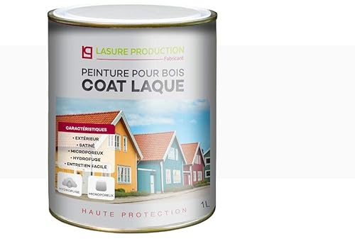 PEINTURE POUR BOIS : COAT LAQUE-Blanc-Bidon de 20 l