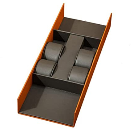 AMYSTY Uhrenkoffer Uhrenrolle Uhrenbox Uhrenschatulle Uhrenbox Aus PU-Leder Für Halsketten, Ringe, Schmuck, Abnehmbar Und Stapelbar Uhrenetui Uhren Aufbewahrungsbox