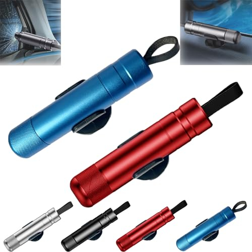 Hammerdex - Brise-vitre Hammerdex - Outil de sécurité pour voiture - Brise-vitre - Marteau sûr - Outil d'évasion d'urgence que chaque conducteur doit avoir (rouge + bleu)