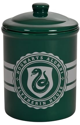 Elbenwald Harry Potter Hogwarts Alumni Keksdose Slytherin - 2,5 x 21,5 x 12,5 cm - mit Schlangen Wappenmotiv Keramik
