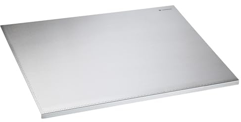 Zassenhaus Küchenarbeitsplatte 60×50 cm, rostfreier Edelstahl | Edelstahlplatte, Anschlagkante, Zentimeter-Skalierung, hygienisch, antibakteriell, leicht zu reinigen, rostfrei