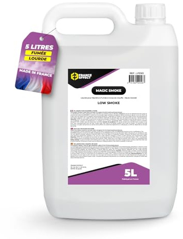 France Effect Liquide pour machine à fumée Lourde - Low Smoke - Magic Smoke® 5L - Fumée compacte, Inodore et biodégradable - Fabriqué en France.