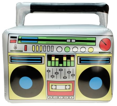 Radio gonflable et ghetto - Accessoire pour le carnaval - Pour les fêtes des années 80 et 90 - Pour costume