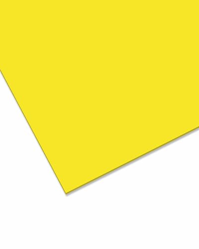 nattmann GS coloré, 3 mm - Plaque en verre acrylique polyvalente et résistante aux chocs pour objets lumineux et plus, qualité de marque en 25x50 cm - jaune opaque (1H01)