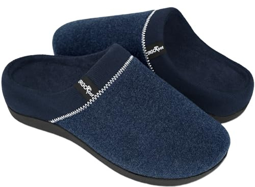 ERGOfoot Pantuflas ortopédicas con soporte de arco, cómodas zapatillas ortopédicas para casa con goma antideslizante para interiores y exteriores, Blue, 39 1/3 EU