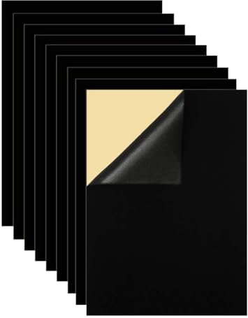 Selbstklebende Stoffbögen, A4-Größe, selbstklebende Stoffbögen, selbstklebende Filzbögen, dünne Filzbögen, abziehen und aufkleben, Bastelfilz für Schmuckschatulle, Schubladeneinlagen, 10 Stück