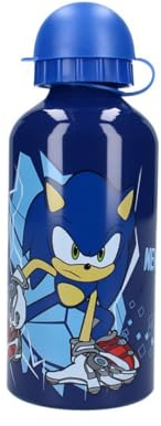 My sweety pop - Kinder Trinkflasche Sonic Aluminium Kindergarten Kindergarten Schule Urlaub Mahlzeit 19cm 500ml Hydration Geschenkidee