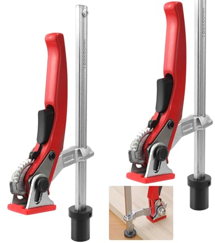 BIGP 2 Stück Ganzstahl-Tischzwinge mit Hebelgriff – Einhand-Hebelzwinge für Multifunktionstische | 20mm Spannelement | Spannbereich 160mm | Kompatibel mit Werkbänken & CNC